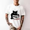 Chat Meurtrier Drôle Quoi Chat noir avec couteau Cadeau d'Halloween effrayant t-shirt 0705 Mignon chaton Saisir