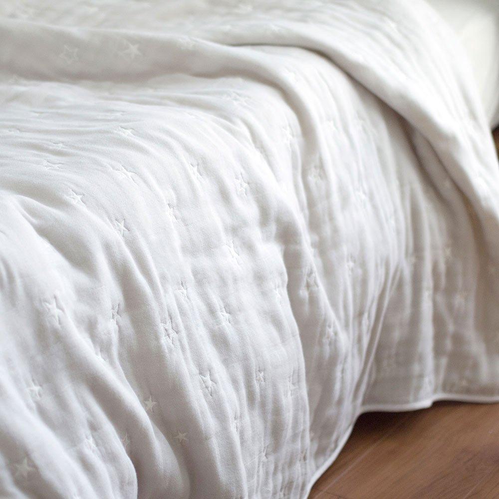 10mois Fluffy Gauze LL 140 x 200 cm (6-Layer Gauze) Blanket, 100% Cotton, Silver, Size,