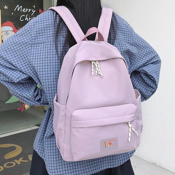Practical Nylon College Backpack For Girls And Boys With Compact Design And Soft Straps