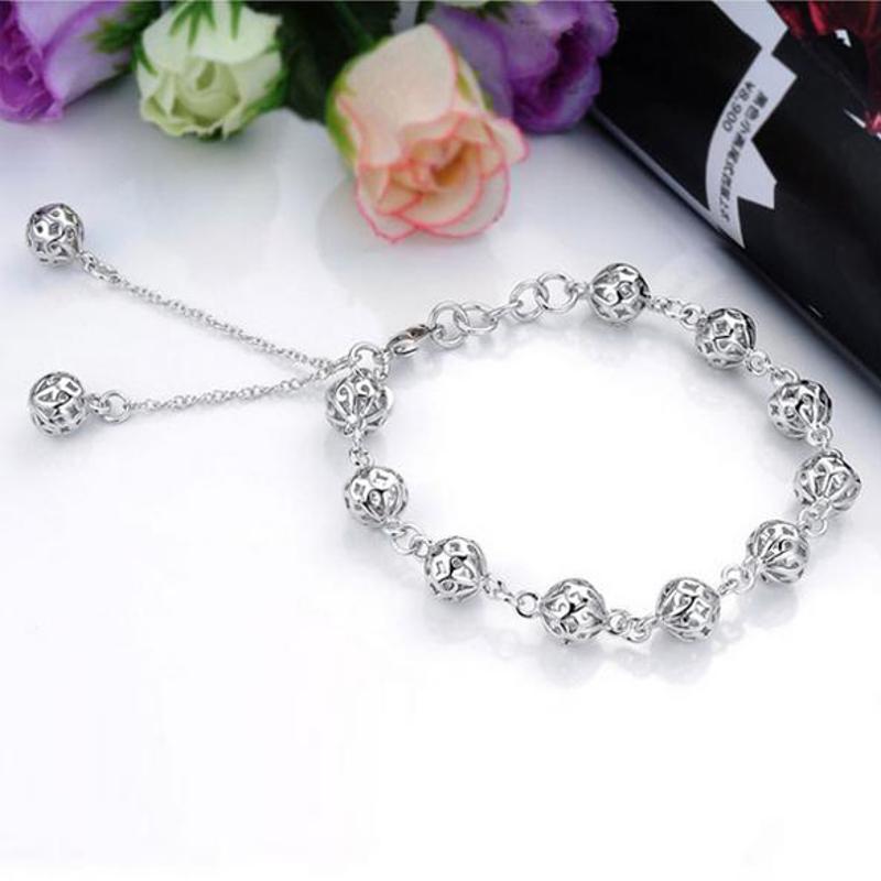 Fashion Balls Charms Bracelet Girls Beaded Bangle Jewelry AVE