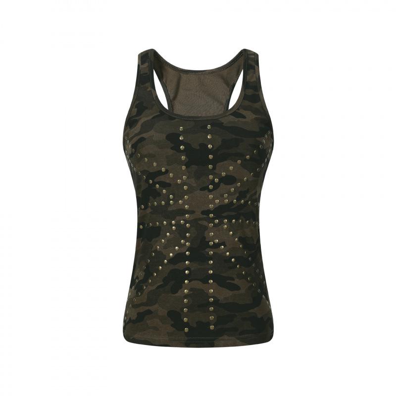 Guan Qu 2026 Summer Retro Spicy Girl Women s Tank Top Small камуфляжный