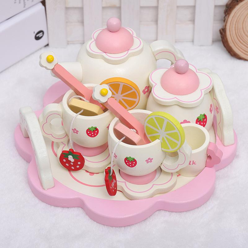 Children's Pretend Play Afternoon Tea Set: White Teapot Kitchenware for Parent-Child Fun