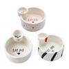 Small Dish for Dips And Snacks French Fries Bowl with Sauce Dipping Compartment, Heat Resistant Ceramic Snack Server, Microwave Safe Dual Section