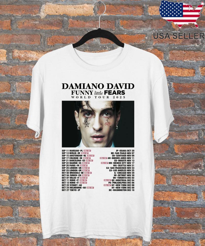Damiano David Funny Little Fear Gift For Fan  Full Size S-5XL Unisex T-Shirt S