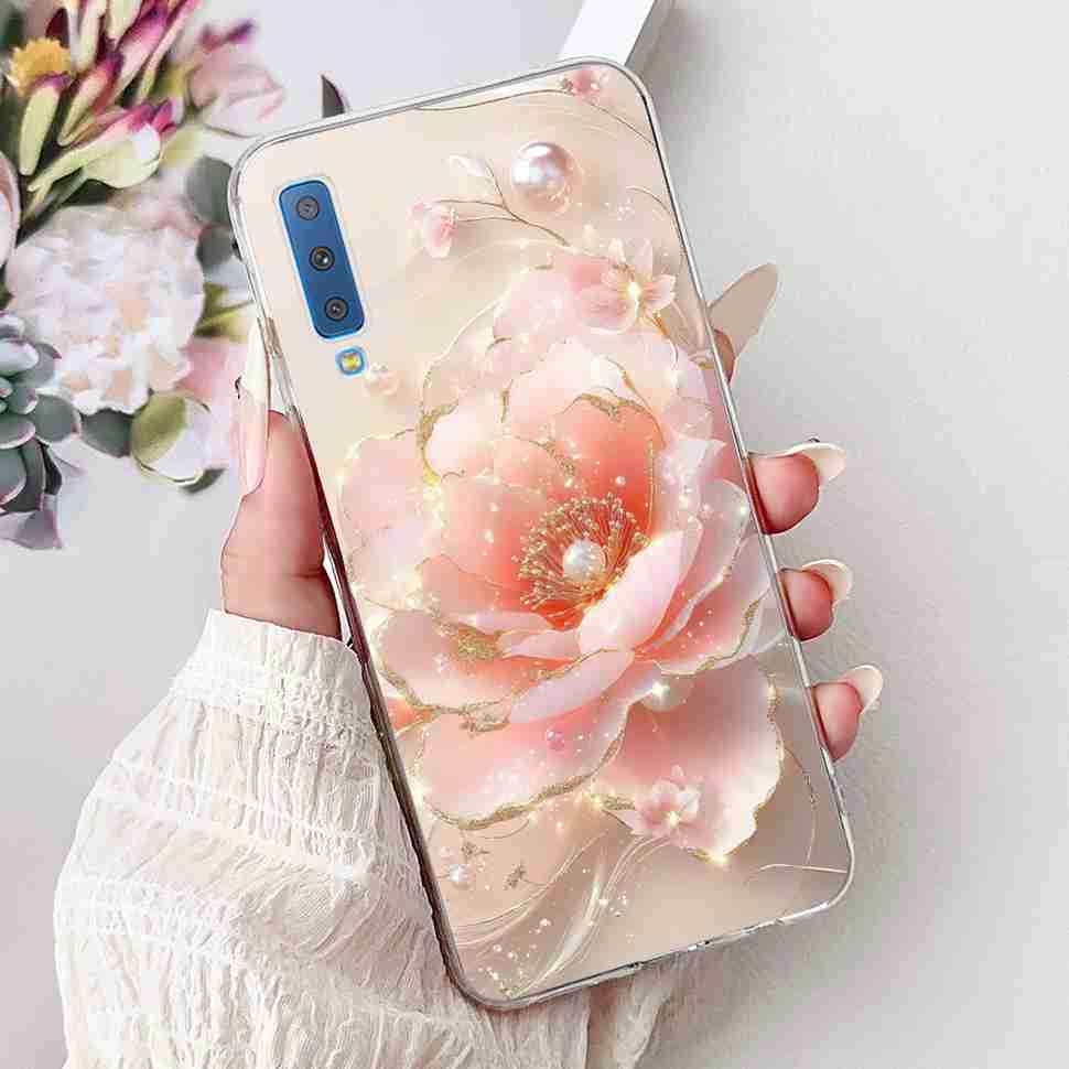 For Samsung Galaxy A7 2018 Case SM-A750F Fashion Colorful Butterfly Soft Silicone Cover For Samsung a7 A7 2018 6.0" Cases Bumper