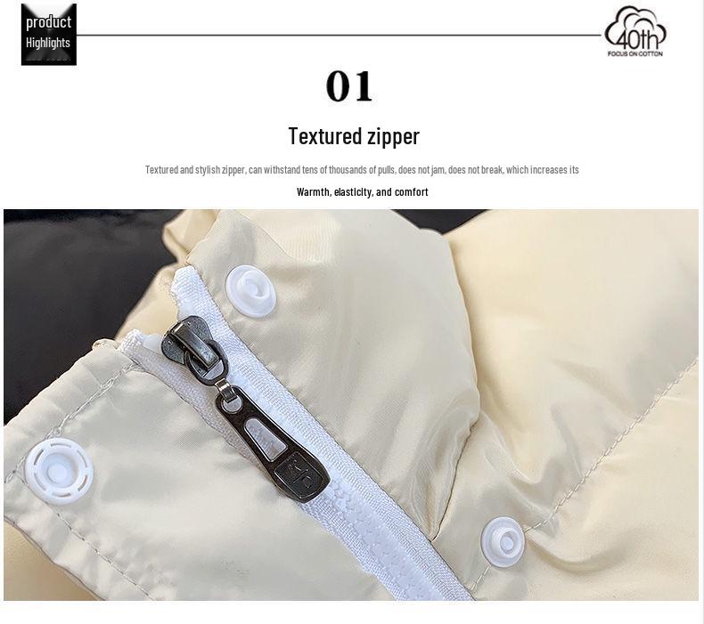 2023 Women's Winter Bread Style Short Down Cotton Padded Vest - Sleeveless, Casual Korean Fashion