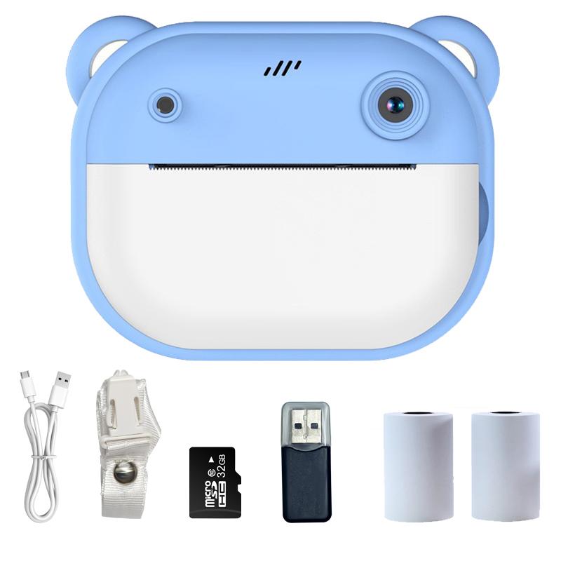 Children Thermal Print Camera Toy Wireless Bluetooth Inkless Instant Print Photo Note Camera Kids Early Education Study Toy Gift