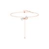 Collier en forme de Y à nœud à vie pour femmes Blanc 5447082