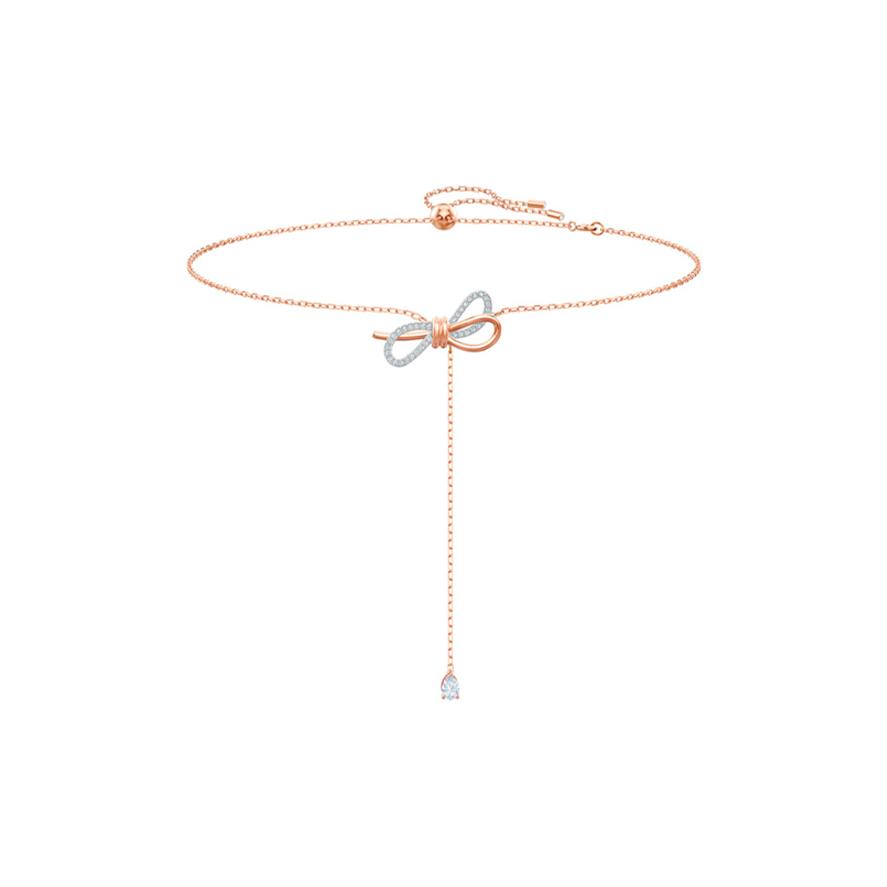 

Swarovski Lifelong Bow Y-Shaped Necklace Women necklaces White 5447082 Box (Random Color)