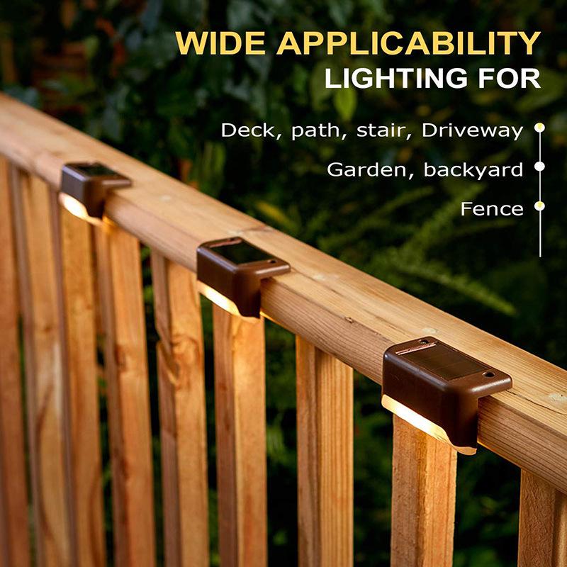 Solar Rainproof Step & Stair Lights for Outdoor Walls & Fences