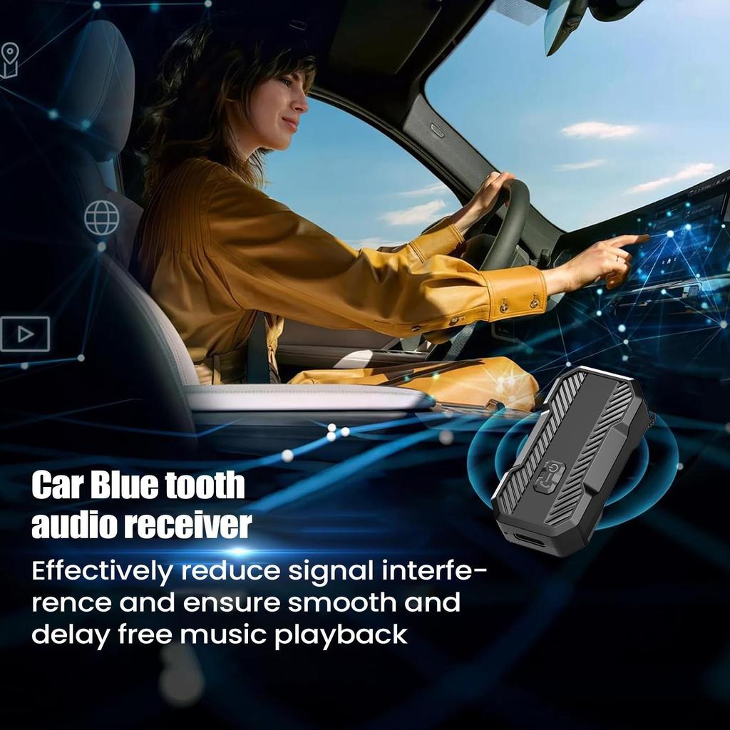 Wireless Audio Receiver For Car 2-in-1 Adapter Wireless Music Adapter For Music Playing Hands-Free Call Car Travel Home Stereo