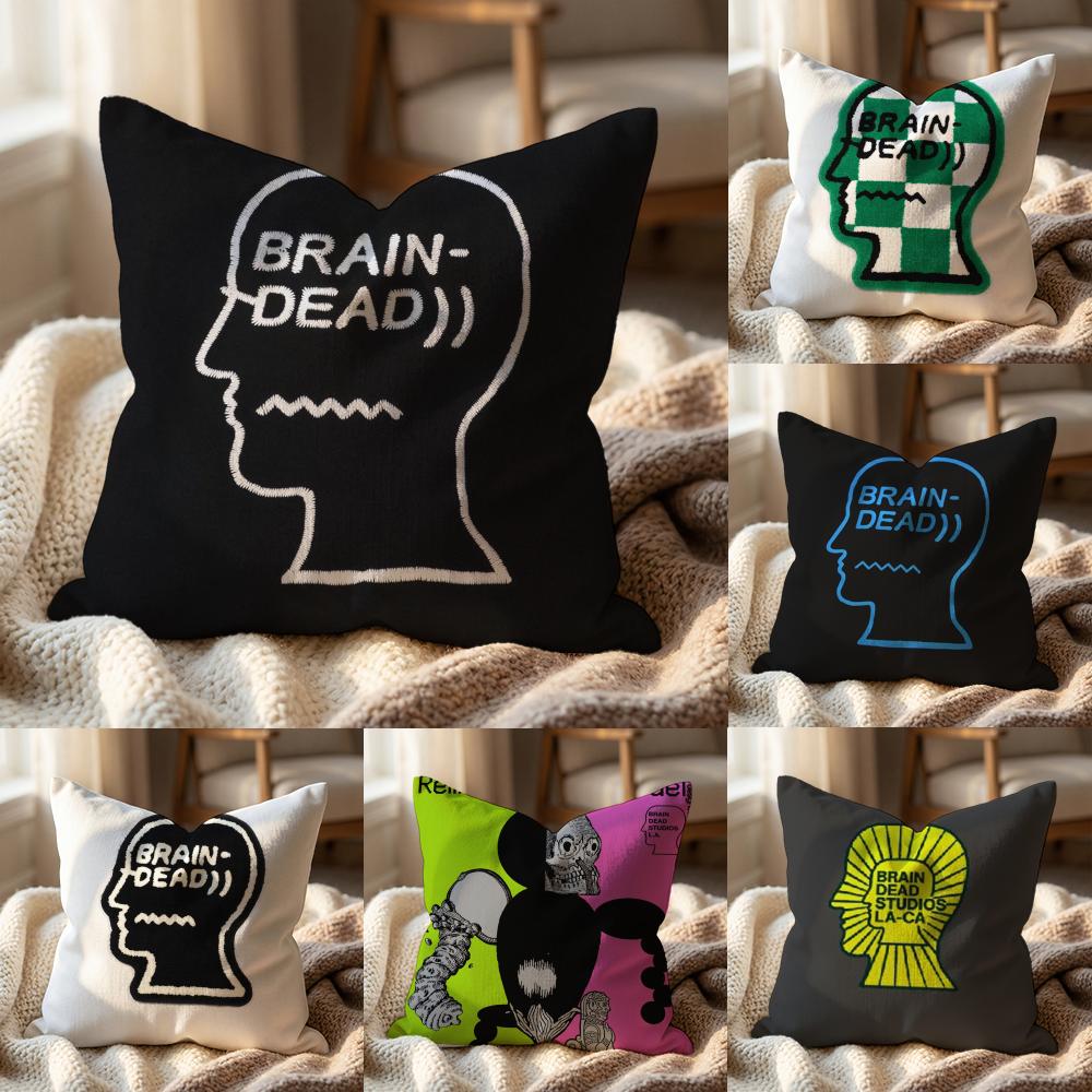Los Angeles B-Brain Dead Cushion Cover Multi-Scene Pillow Cover for Home & Car - Reversible, Soft & Durable for Daily Use