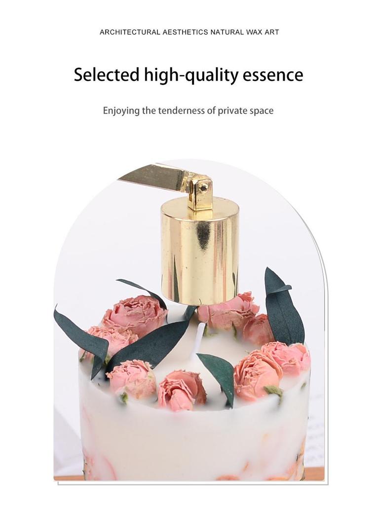 Rose Scented Cylinder Candle - Ideal for Home, Bedroom, Wedding, Festival, and Souvenir