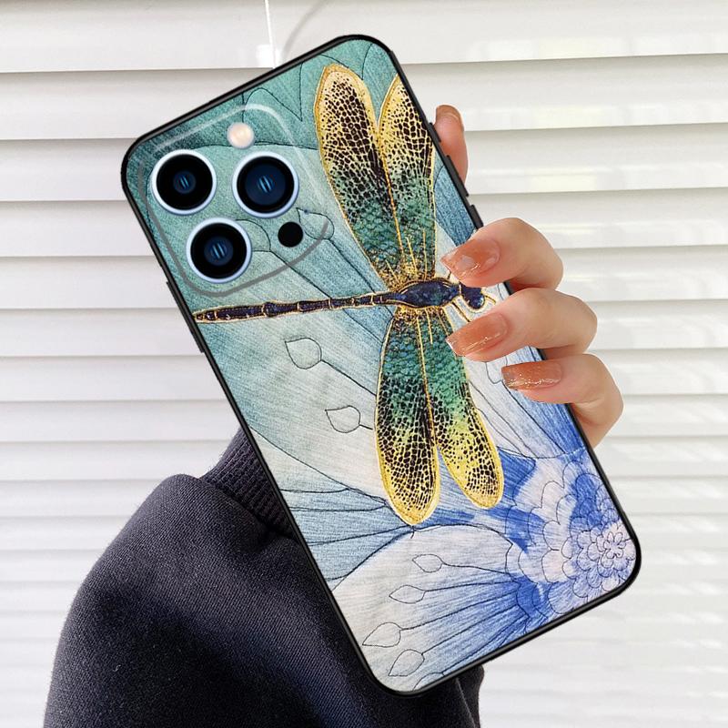 

Dragonfly Phone Case For iPhone 17 16 15 14 11 12 13 Pro Max Mini 15 16 Plus 16e 17Air Cover Fundas iPhone 16Pro MAX