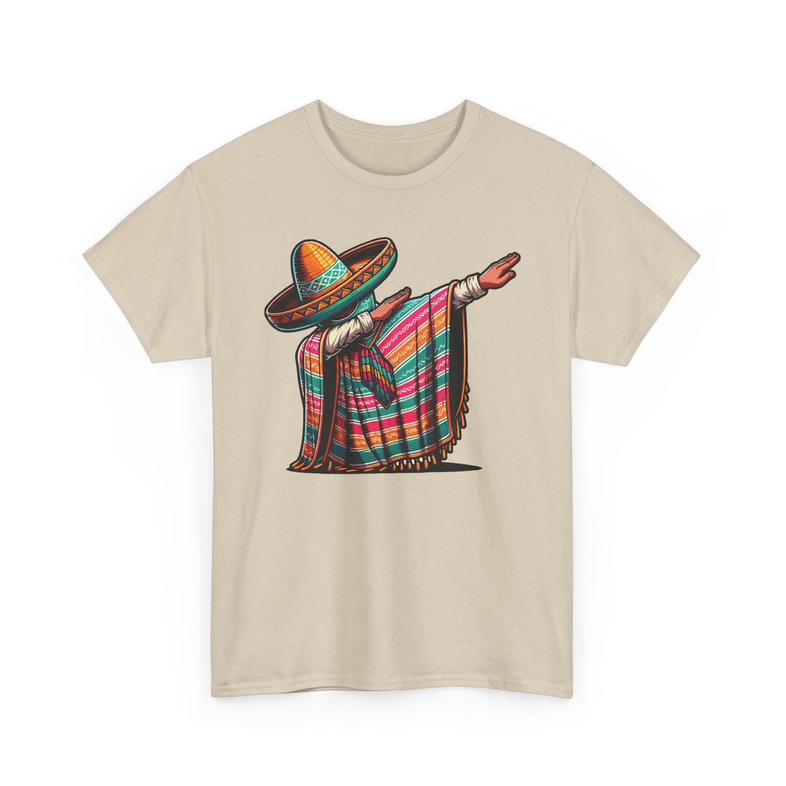 Cinco De Mayo Shirt Colorful Mexican Dabbing Poncho Sombrero Fiesta Party Tee S