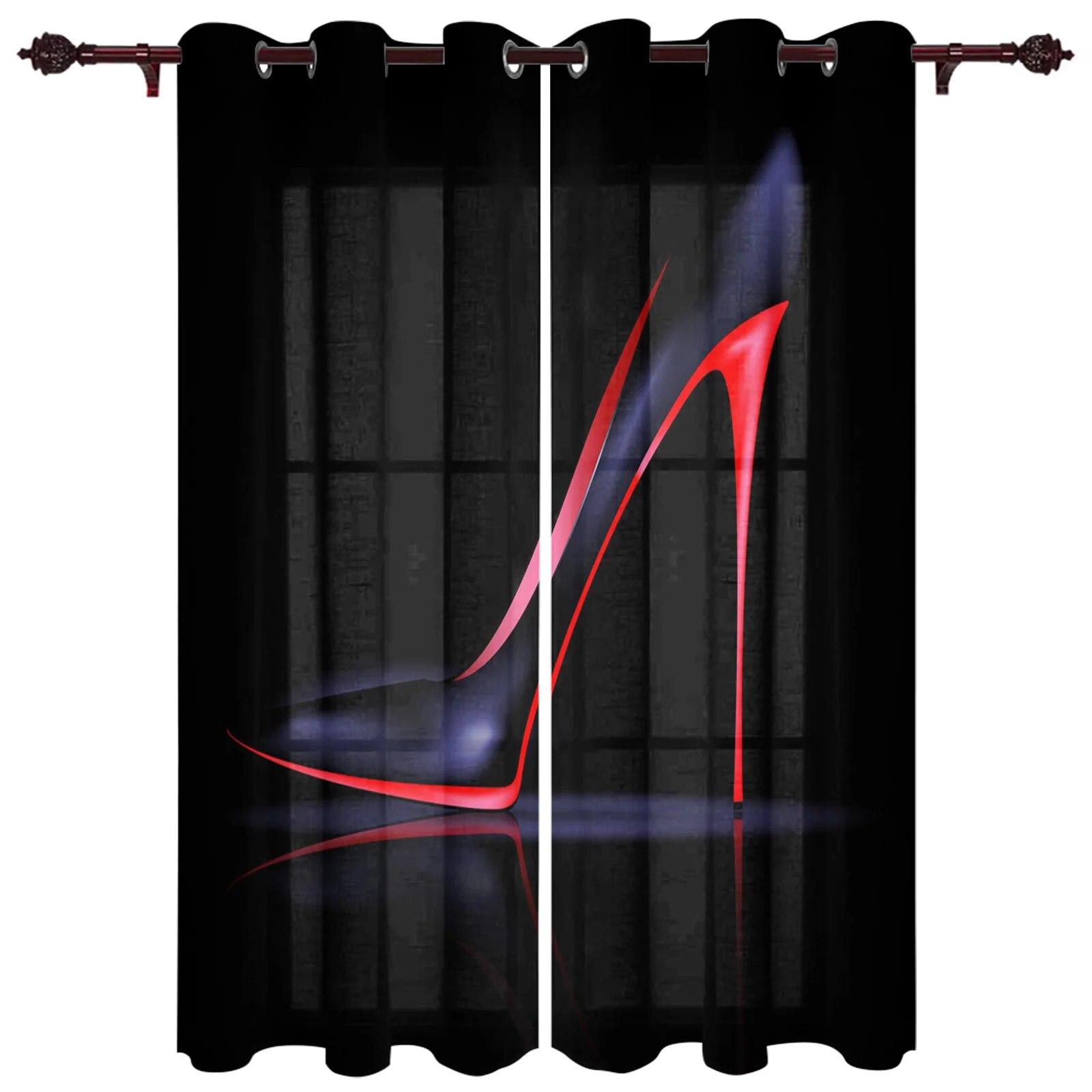 

Роскошные современные оконные шторы на высоком каблуке, забавные модные занавески для спальни, гостиной, столовой, красивые шторы W50H130(CM)x2&Rod Pocket