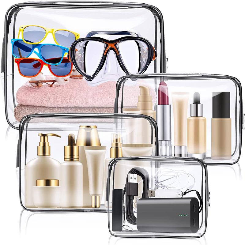 Clear Wash Bag Waterproof Zipper Storage Pouch for Women Men Cosmetic Bag Travel Make Up Organizer Pouch Wash Bag Storage Case