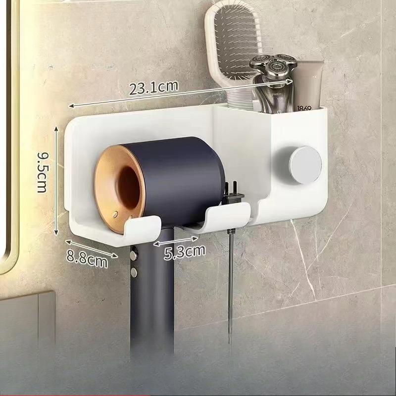 (No Hair Dryer)1 Pc Storage Rack Air Dryer Rack Wall Mounted Rack Bathroom Rack Storage Rack Accessories Storage Rack