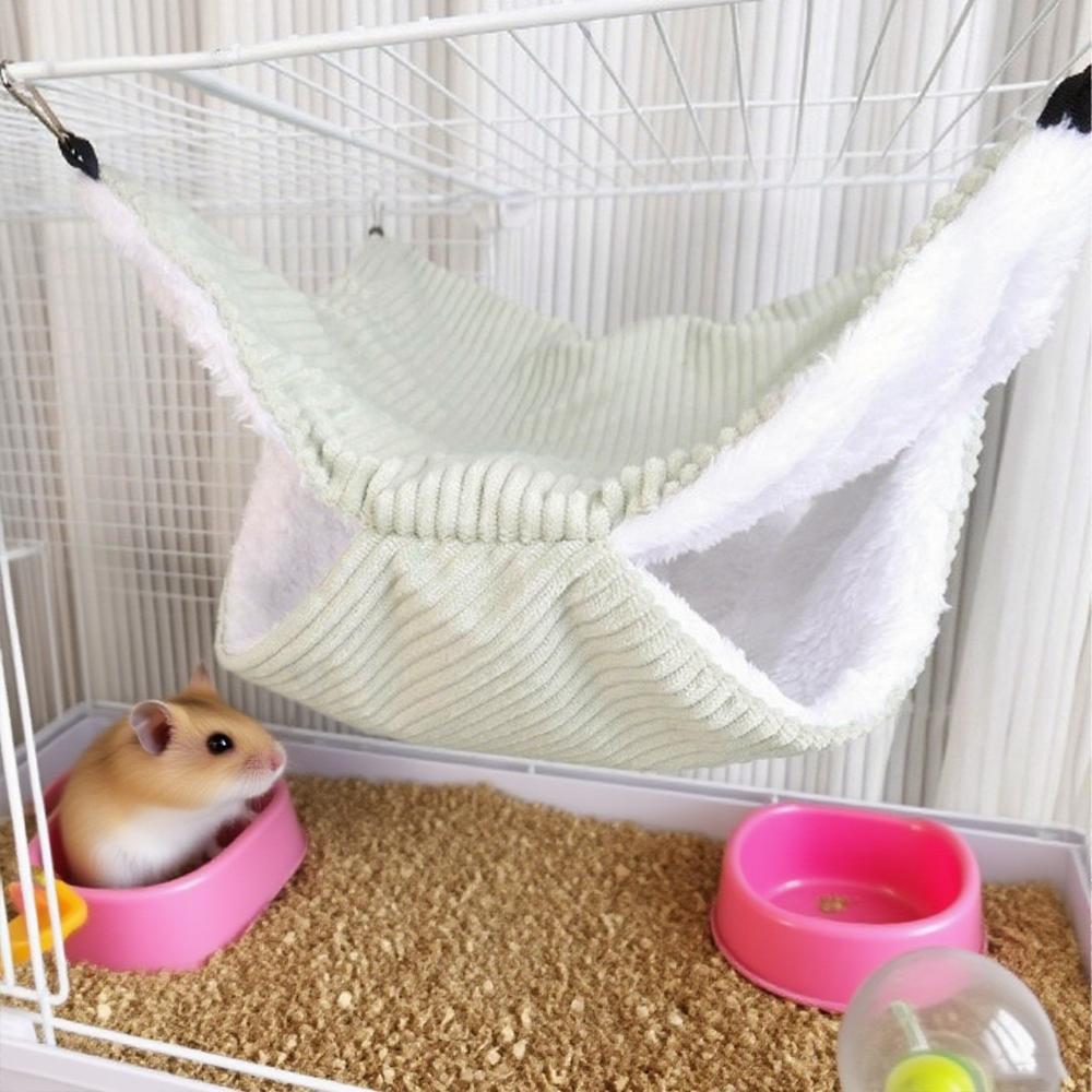 1 Stück Hängematte Ratte Doppel Dick Plüsch Winter Warm Bett für Hamsterhaus Nest Schlafsack Hängende Baum Bett Meerschweinchen Haustierbedarf