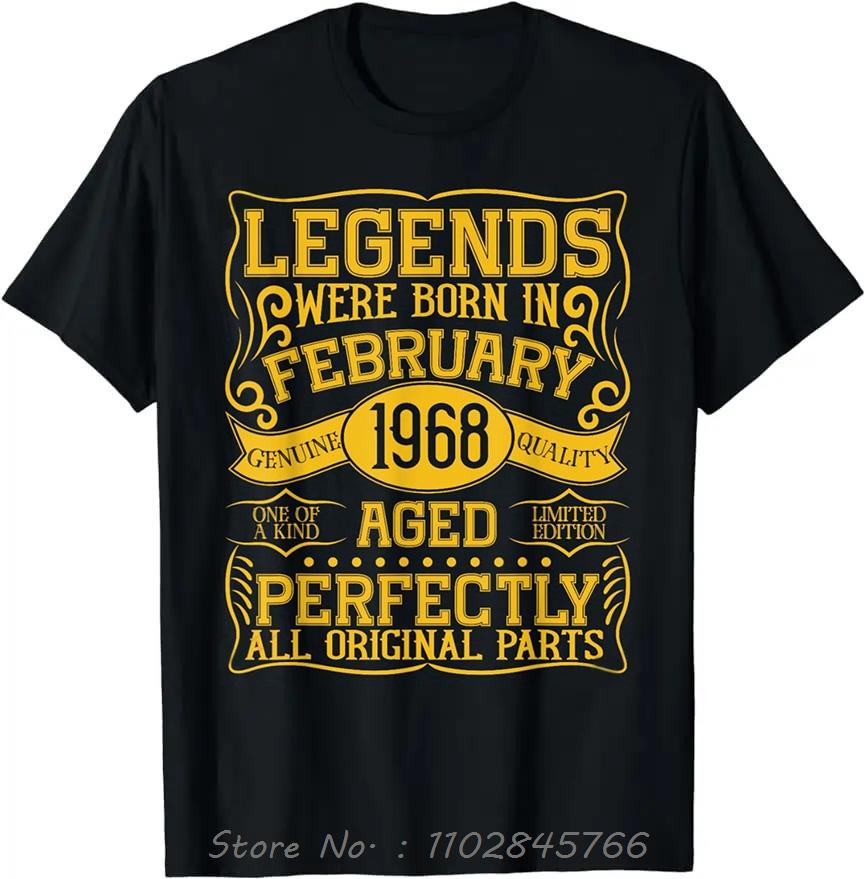 Legends Born In 1968 Oversized Tshirt Bday Mens Clothing On Demand Cotton Tshirt Ropa Hombre Fashion Fitness T Shirt Tops