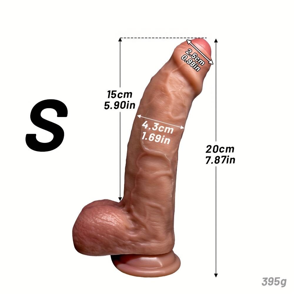 Dildo – 10.6 Inch Realistic Curved Penis, Soft Liquid Silicone, Thick Veined Texture, G-Spot Stimulator, Lifelike Big Dildo for Men & Women