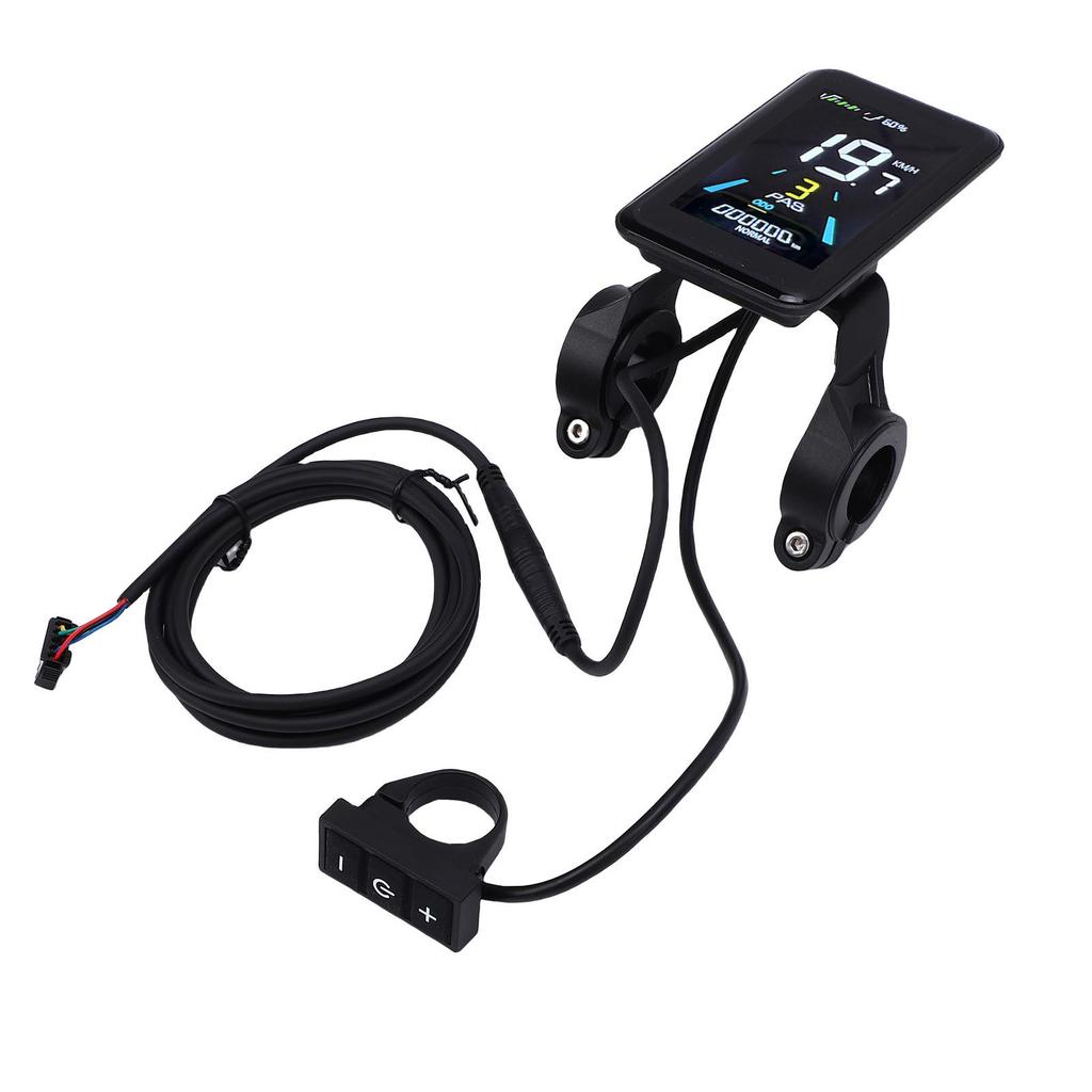 Electric Bike LCD Display Panel 24V 36V 48V 5 Core Color Screen Scooter LCD Display Dashboard with Extension Cable