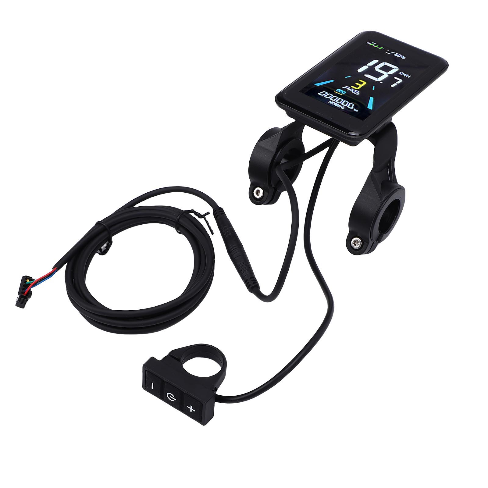 Electric Bike LCD Display Panel 24V 36V 48V 5 Core Color Screen Scooter LCD Display Dashboard with Extension Cable