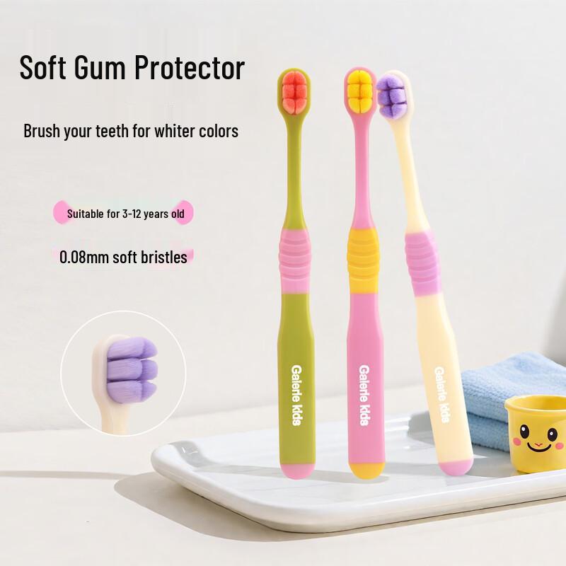 Dopamine Color Soft Bristle Children s Toothbrush розовый 3-упаковка
