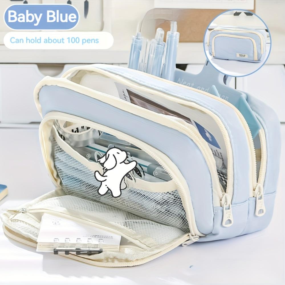 Large Capacity Pen Pouch, Multipurpose Stationery & Cosmetic Case, Portable Organizer for School Office Travel