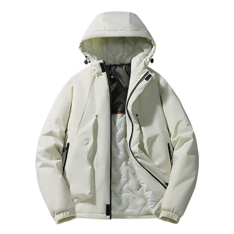 2025 Men's Korean Style Windproof Waterproof Hooded Jacket: Trendy Outdoor Workwear