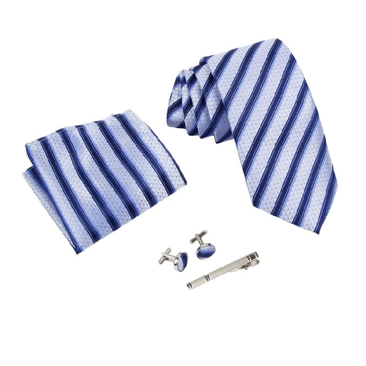 5IN1 Tie Set Formal Office Meeting Attire Neckwear Cufflinks Wedding Accessories