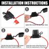 uxcell Inline Fuse Holder with 10A Fuse DC 32V 14