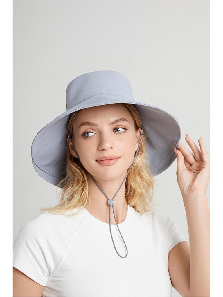 Women's Anti-UV Foldable Fisherman Hat with Large Brim for Summer/Spring Sun Protection