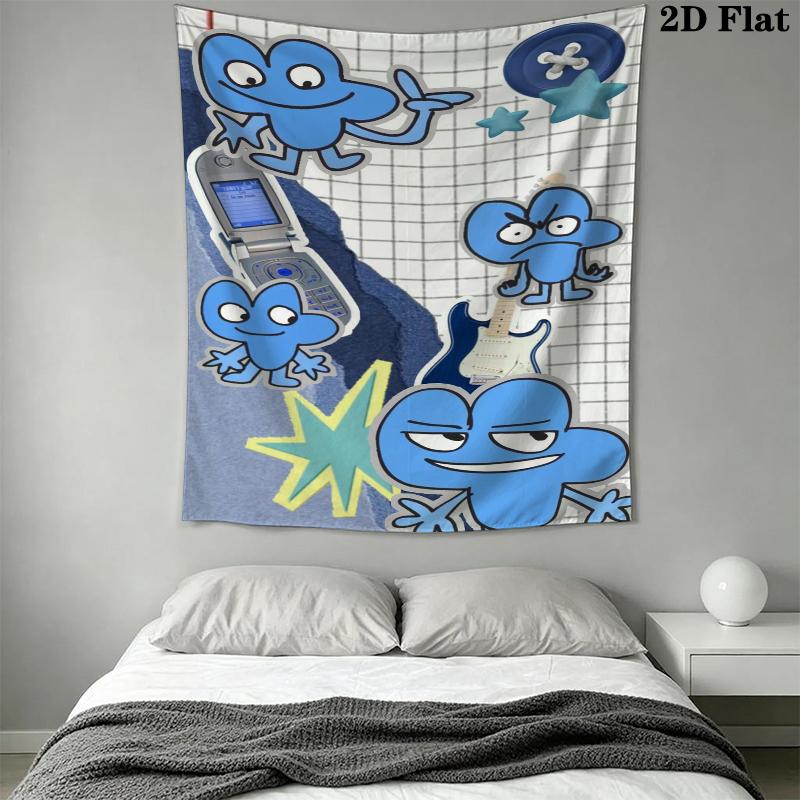 BFDI Wandteppich Ästhetisches Wandbehang Gedruckter Stoffdecke Dekorative Wandteppiche für Schlafzimmer Wohnzimmer Heimdekoration