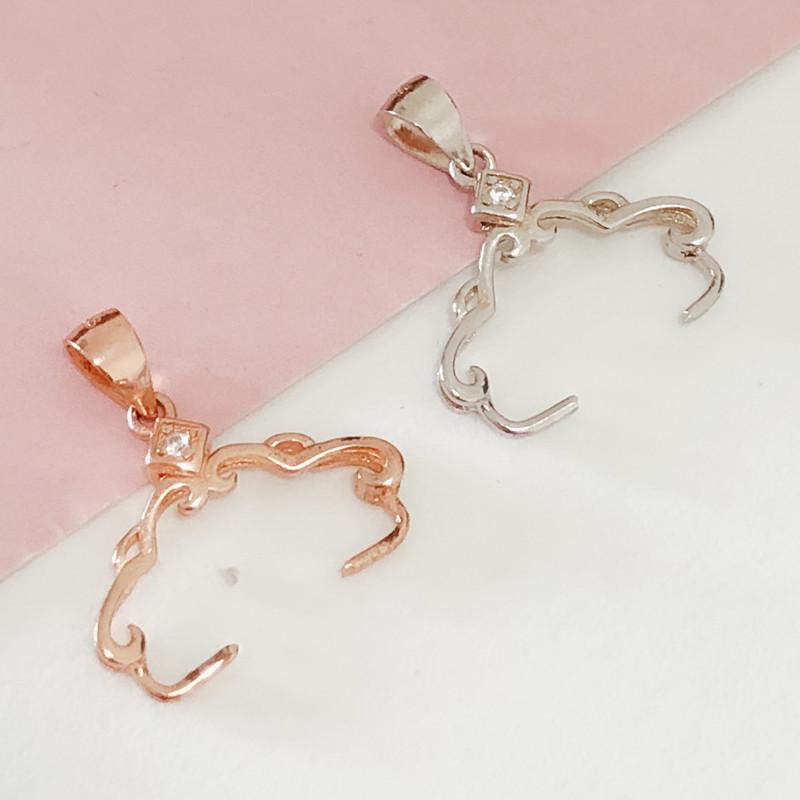 Lulutong 925 Silver Horizontal Buckle for Beads and Pearls