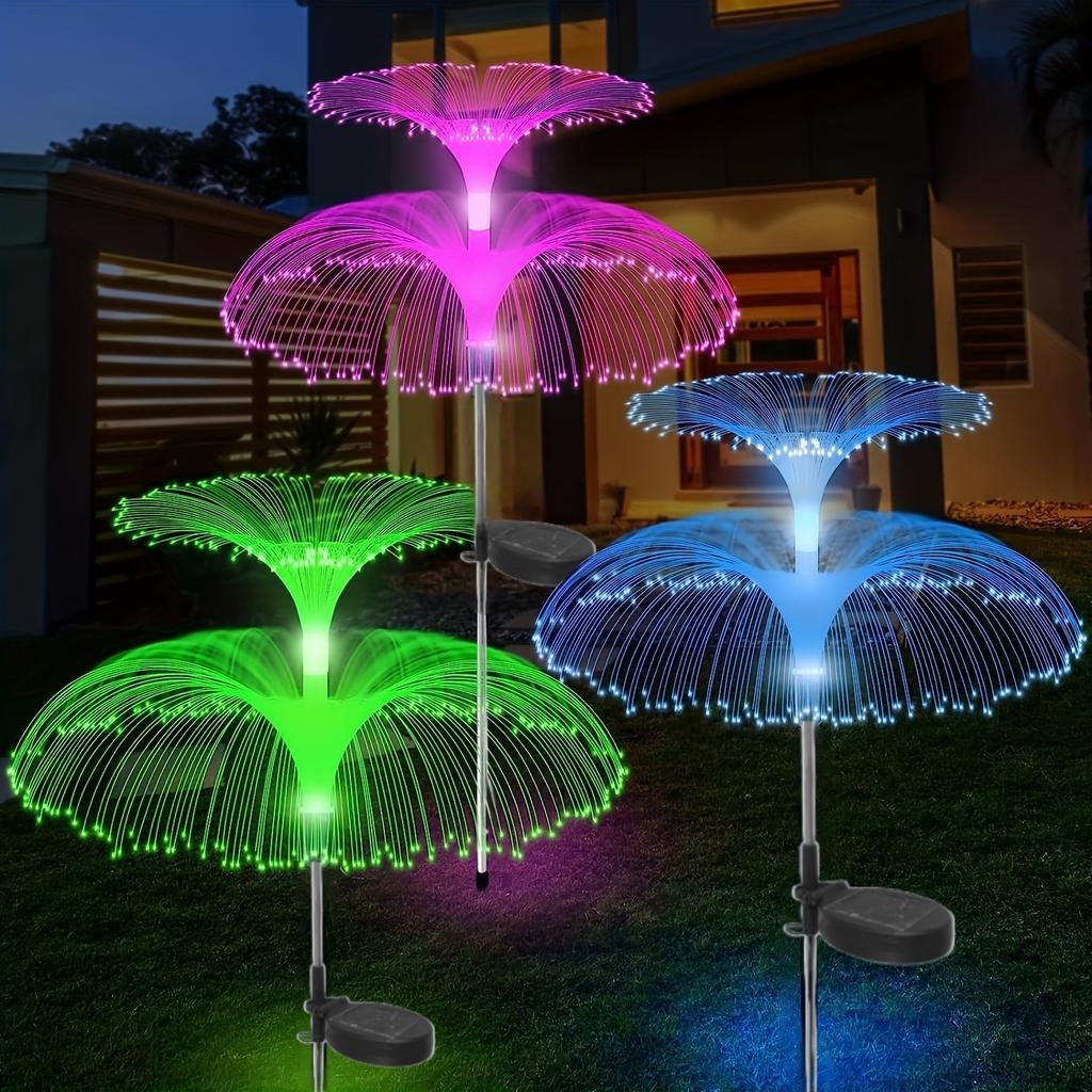 Solar LED Garden Lights Jellyfish Decoration Solar Power Waterproof Outdoor Pathway Solar Lamp Fairy Patio Villa Yard Decor