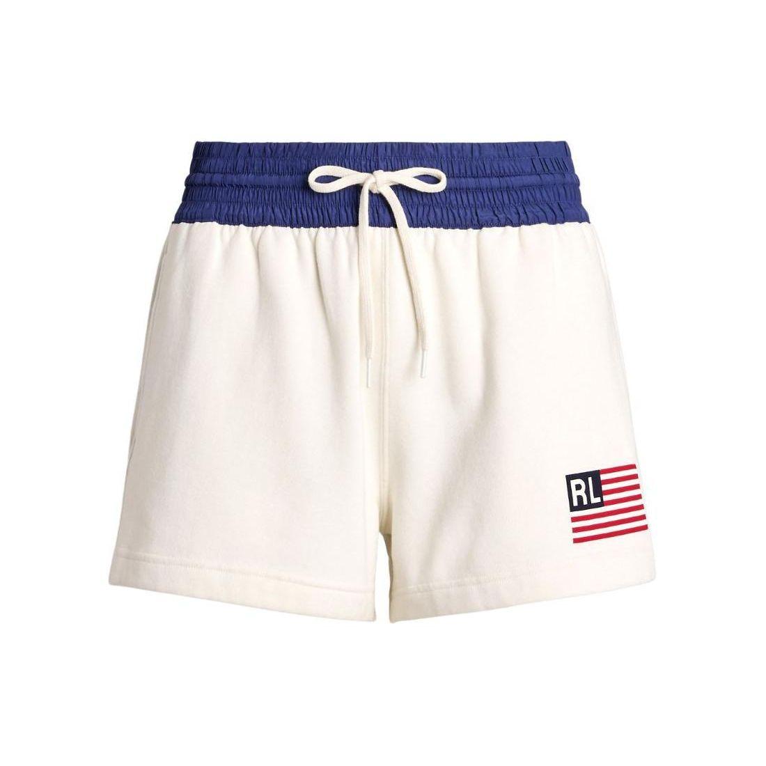 

Polo Ralph Lauren Весна-Лето 24 Печать с логотипом-буквой Повседневные шорты со шнурком средней посадки Женские шорты Белый 211935604-001 M