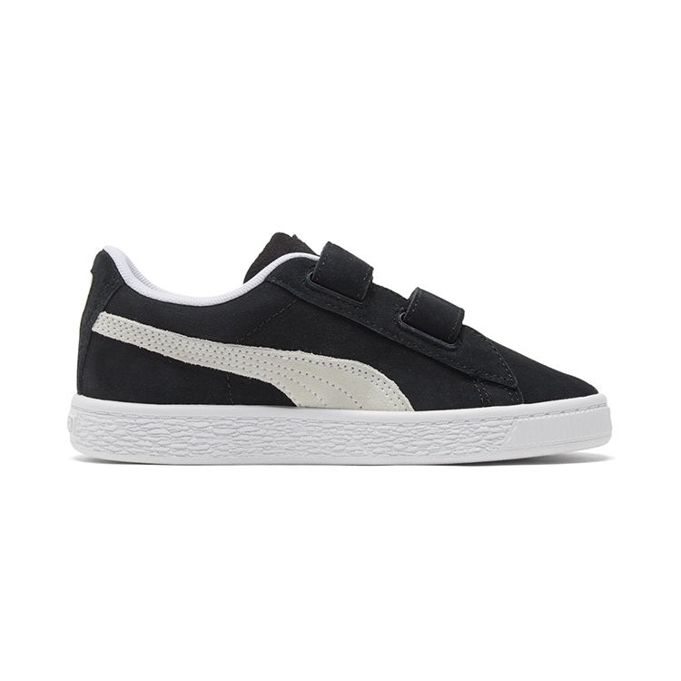 Puma Suede Classic Xxi Velcro Casual Durable Low-Top Kids Skate Shoes Kids sneaker White Black 380563-01
