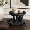 Cat Shape Ring Holder Jewelry Storage Rack Shape Anti-Falling Holder Durable Tray Resin Anti-Slip Space-Saving Organizer for Home Bathroom Bedroom