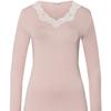 Hanro V Neck Long sleeVe Shirt  71841 Blush 