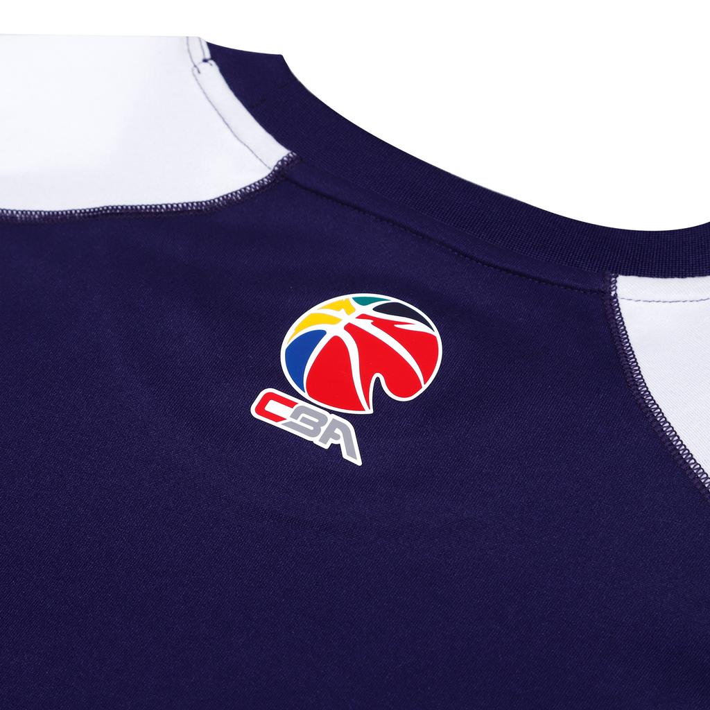 Li Ning T Shirts Unisex Guangzhou Team Blue Crew Neck Thin ATSV957-1