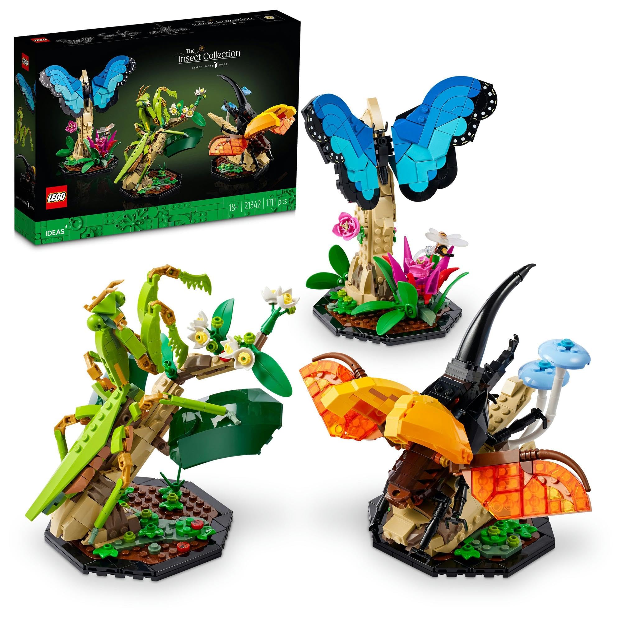 Игрушка LEGO Ideas Коллекция Насекомых - Подарок на День Рождения, День Матери, День Отца, Животные, Существа, Декоративное Искусство - 21342