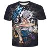 3D Printed Anime Luffy Short Sleeve T-shirt for Boys