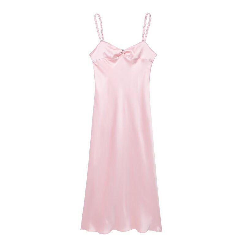 

Fashion Style 2024 Summer New Arrival Women s Sling Stylish Silk Texture Intimates Style Dress 2340371 Pink L