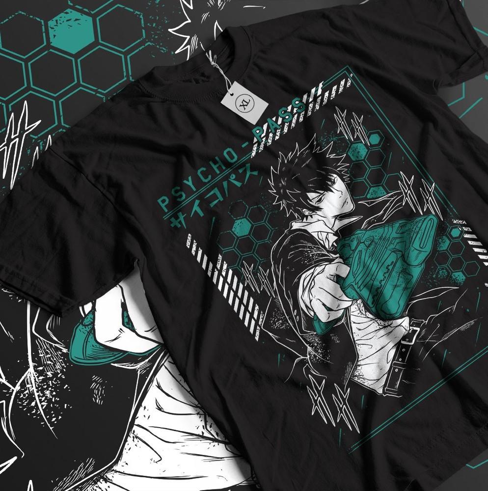 Psycho Pass T-Shirt Girl Kawaii Waifu Anime Graphic pod Shirt All Size Unisex T-Shirt L