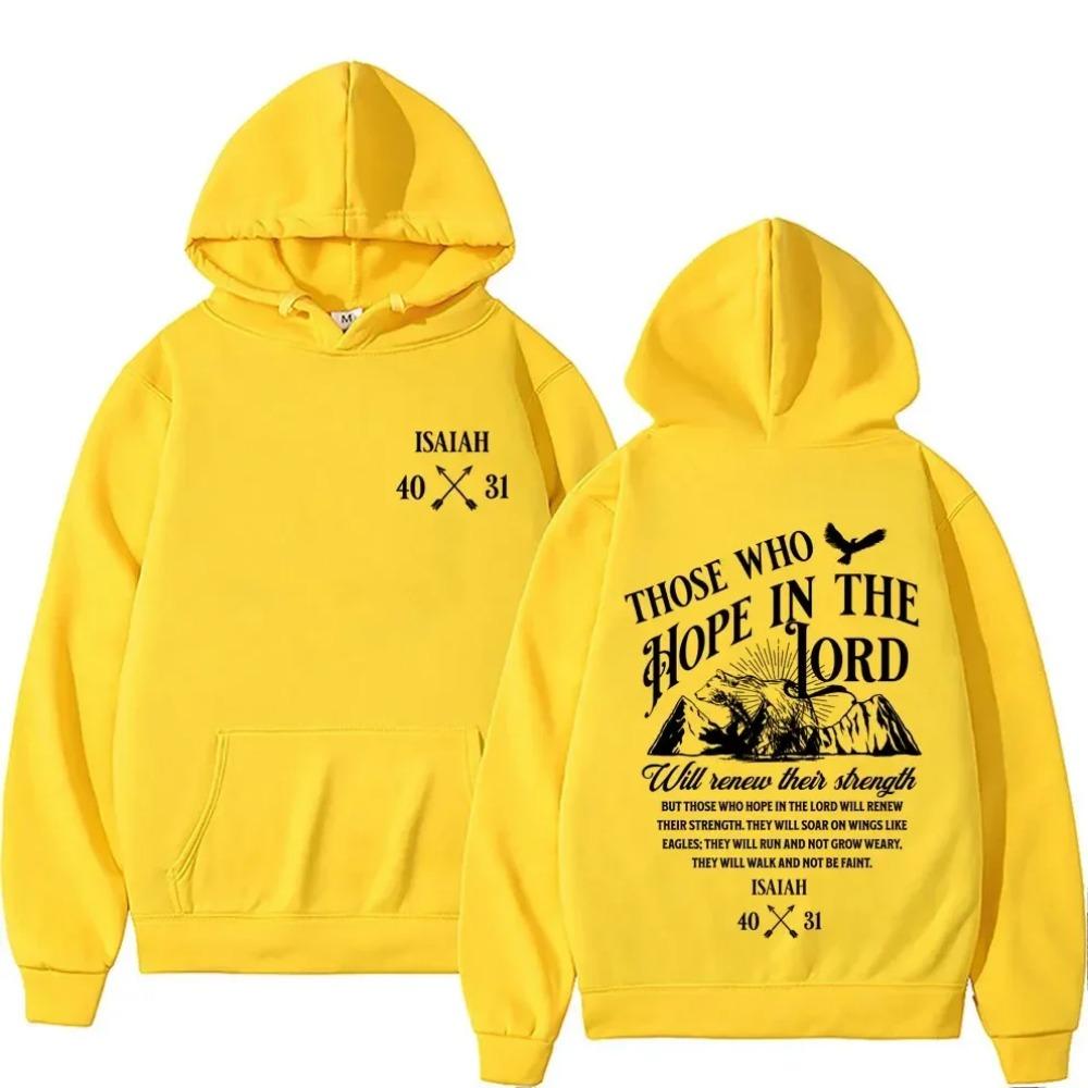 Men Women's Clothing Fashion High Street Sweatshirts Autumn/Winter Fleece Warm Hoodie Y2K Christian Jesus Letters Print Hoodies