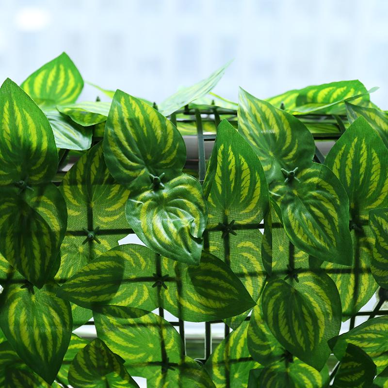 Cross-Border Green Leaf Plastic Fence: Simulated Plant Wall for Courtyard or Balcony Decoration