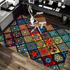 1pc Colorful Mandala Pattern Chair Mat - Festival Gift for Office, Home Decor, Living Room, Bedroom, Game Room - Non-Slip Carpet Suitable for All Seas