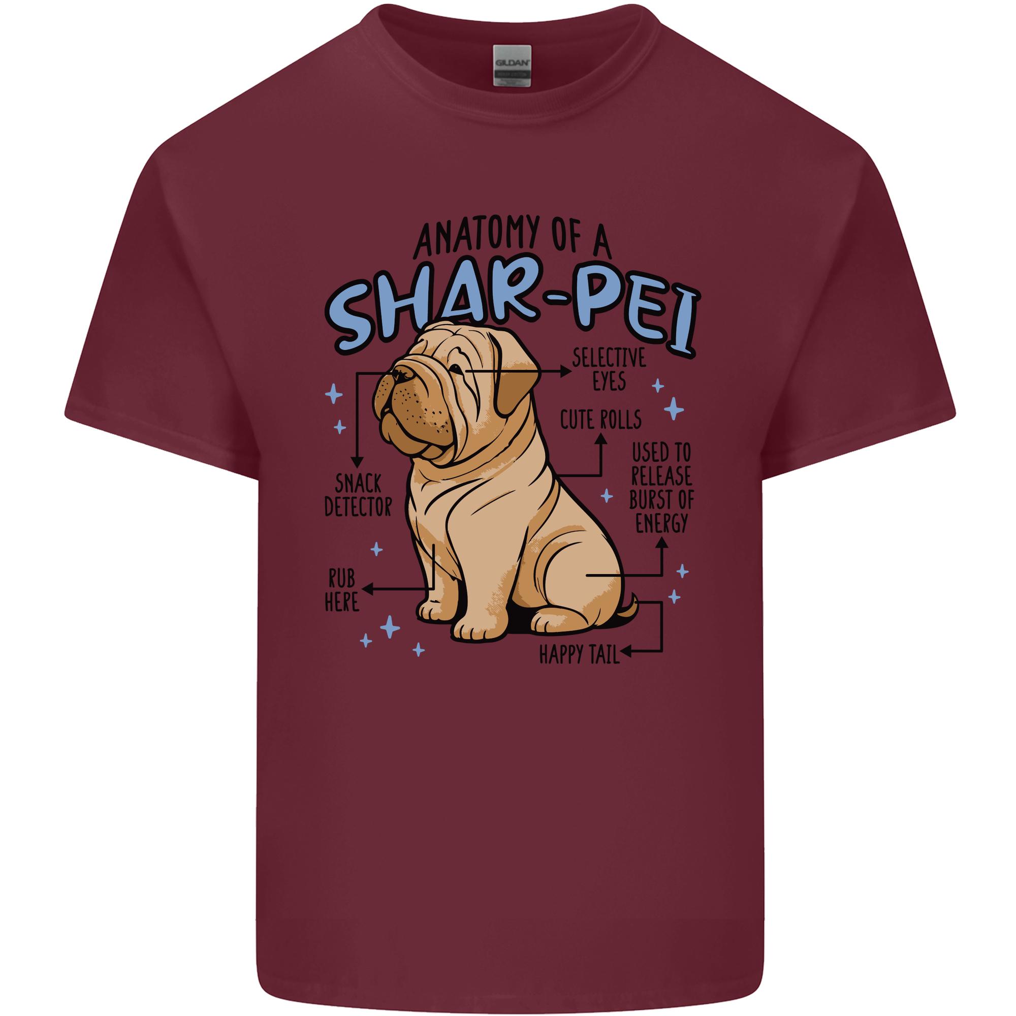 Shar Pei Anatomy Funny Dog Unisexs Light Cotton TShirt S