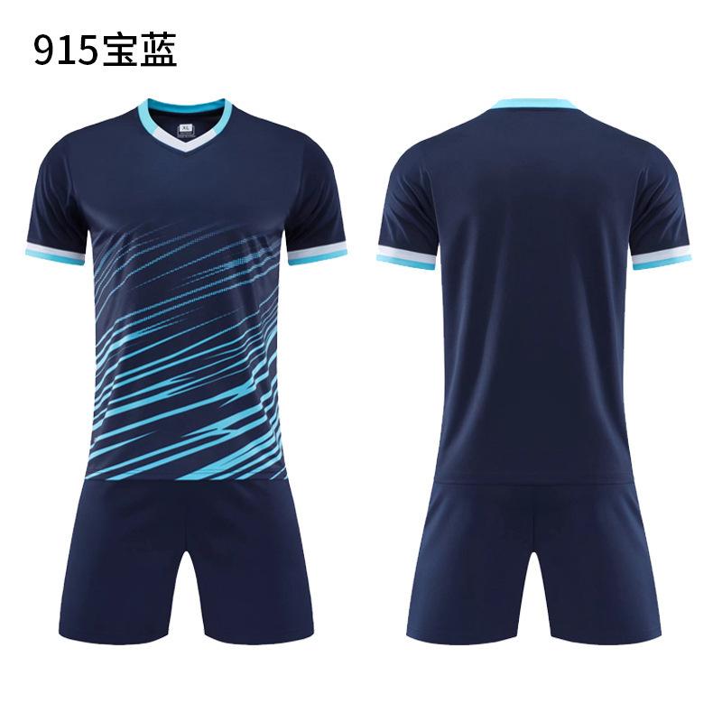 Football Jersey Sports Suit Printed Table Tennis Jersey Men'S Adult Game Training Jersey Children'S Short-Sleeved Jersey Set